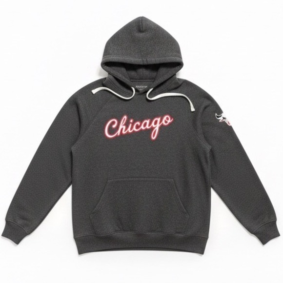 Sportiqe Tops - NBA Chicago Bulls Hoodie Sportiqe Apparel Gray Pullover Sweatshirt Womens Medium